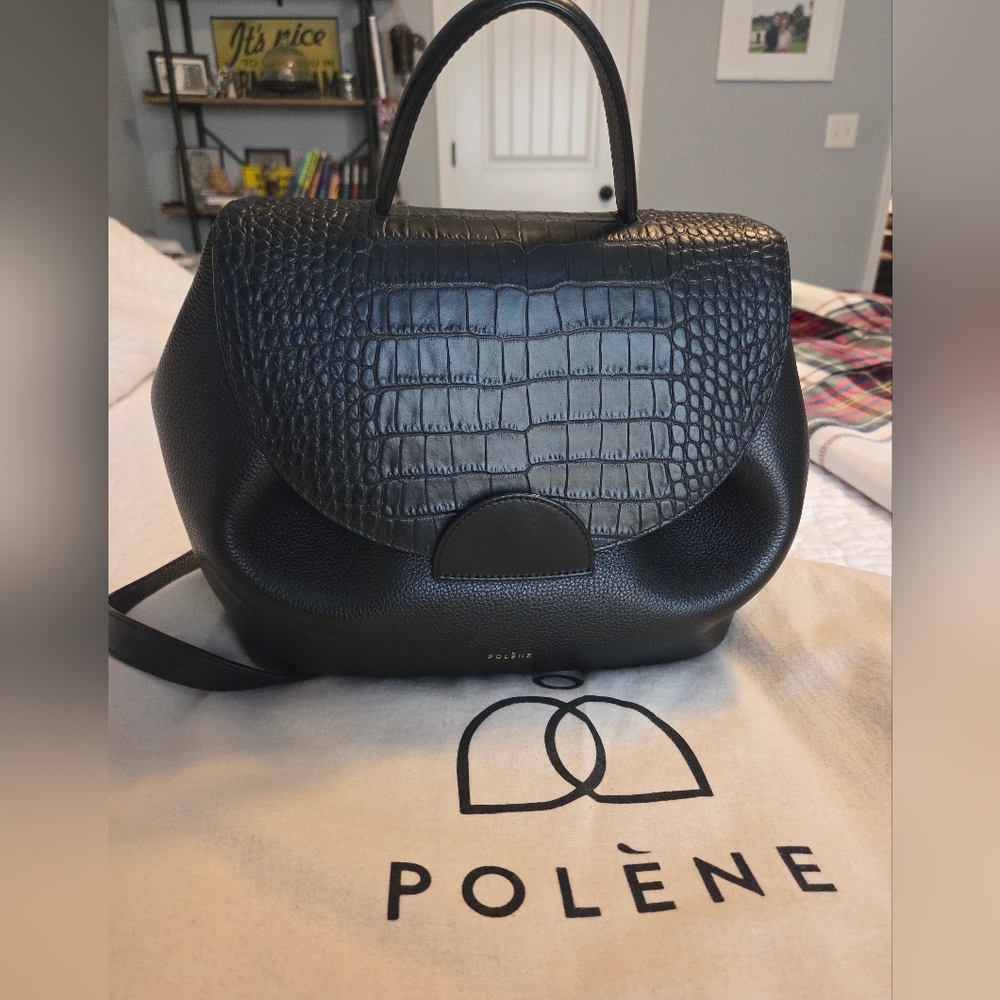 Polene Numero Un Trio Black Crocodile
